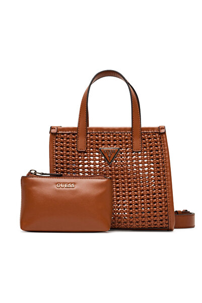 Guess Γυναικεία Τσάντα Χειρός Καφέ HWWZ7206770