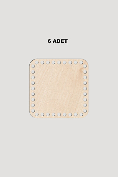 Lucena Drvena kvadratna osnova za korpu 8,5x8,5 cm 6 komada javor 3mm