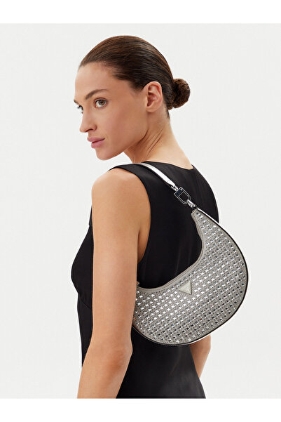 Guess Γυναικεία Τσάντα Χειρός Ασημί HWIY9205010