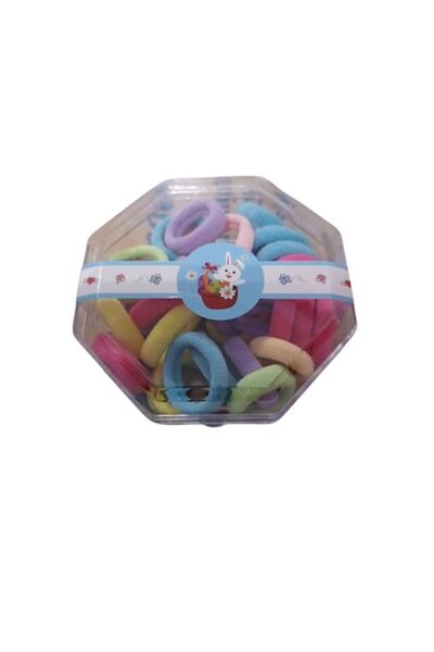 Vision XXI Set 30 elastice pentru păr, diverse culori deschise, Vision XXI, în cutie de plastic cu capac