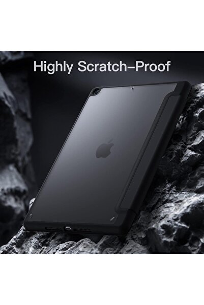 JETech Matte Protective Case for iPad 10.2 (7/8/9) with Pencil Holder - Black