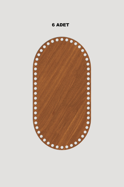 Lucena Дерев'яна прямокутна овальна корзина з кутовими краями, дно 15x28 см, ...