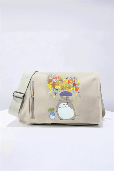 Karakedi Beige My Neighbor Totoro Umbrella 3 Compartment Messenger Bag