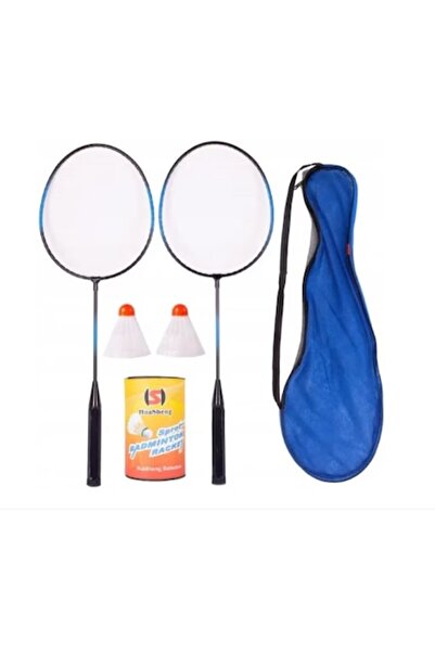 Vision XXI Set complet de badminton VisionXXI: 2 rachete + 2 volane, cu geantă de transport