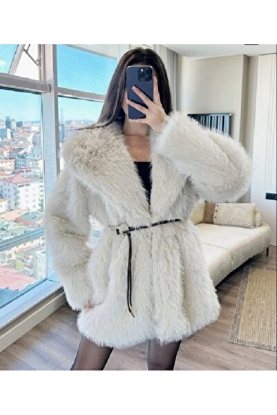 Pelin Jeans PALTOAN DE BLANĂ CU CUREA (cu căptușeală)