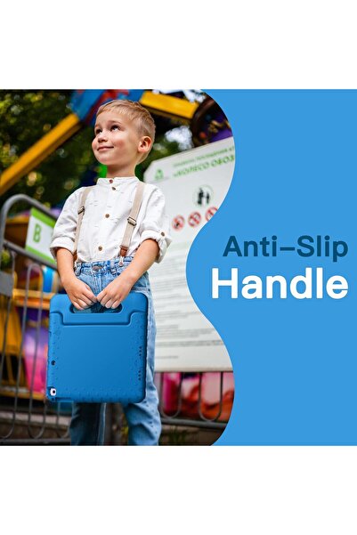 JETech Kids Protective Case for iPad 9.7-inch, Shockproof Lightweight Cover with Handle Stand, Blue