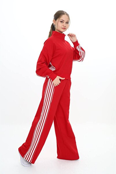 Pantulux Girl's 100% Cotton Oversize Bottom & Top Long Sleeve Tracksuit Set-183