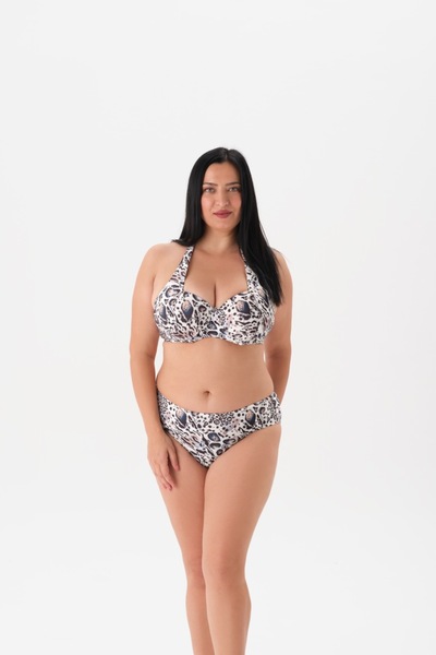 Eros Büyük Beden Kaplı Zebra Desen Bikini Takım