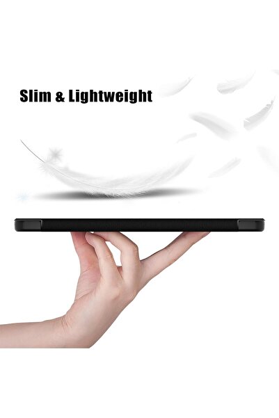 Generic Azony Slim PU Leather Folio Case with Stand for Xiaomi Redmi Pad 2 (11" 2025) - Black