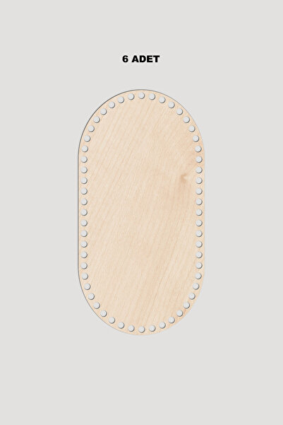 Lucena Ξύλινος Ορθογώνιος Οβάλ Καλάθι Δίσκος Βάσης 17x33 εκ. 6 Τεμάχια Αξέα 3mm