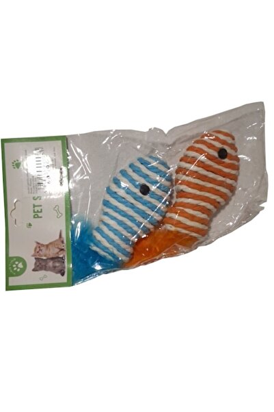 Vision XXI Set 2 Pești din Sfoară cu Pene, Vision XXI, Multicolor, 9 cm