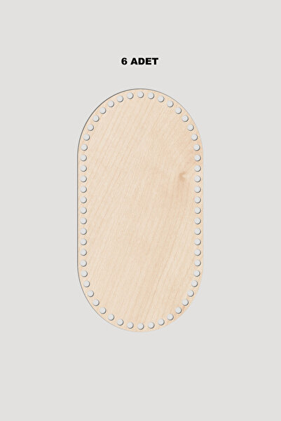 Lucena Дерев'яна прямокутна овальна корзина з кутами, дно 15x28 см, 6 штук, т...