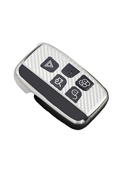 OEM Carcasă cheie argintie carbon pentru modelele Land Rover Range Rover și J...