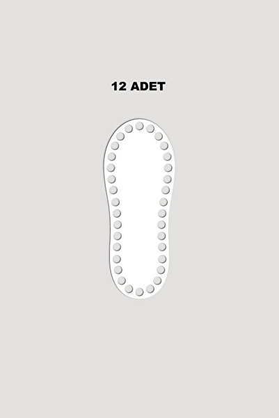 Lucena قاعدة صينية خشبية بيضاوية الشكل 5x12 سم 12 قطعة أبيض 3 مم