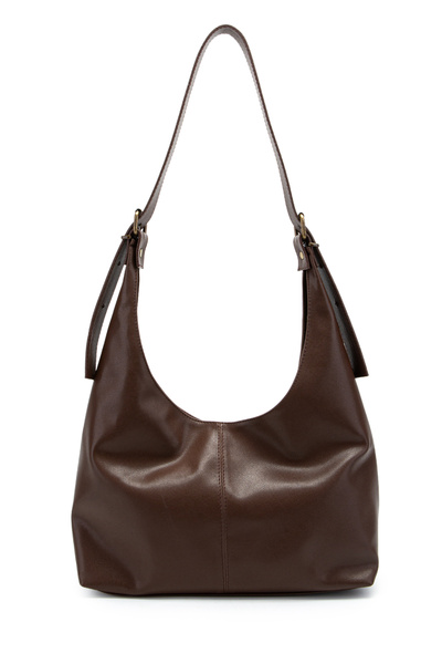 minebag Τσάντα ώμου από συνθετικό δέρμα με λεπτομέρεια ζώνης Cris καφέ