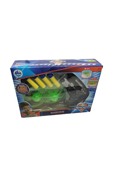 Vision Pistol SHOOT GUN, 3 in 1, Foam Bullets, Frisbee, Top