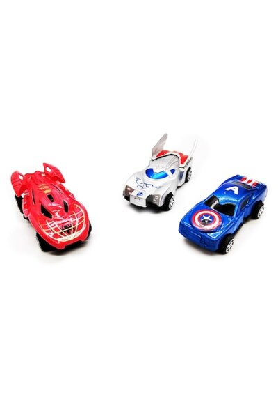 Vision Set 3 mașini, ToyToy Avengers, 9 cm, multicolor, XXI
