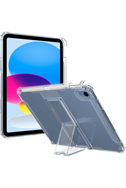 Generic FortuneMore Transparent Soft TPU Shockproof Case with Kickstand & Pencil Holder for iPad 10.9" (10th