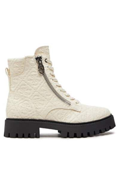 Guess Γυναικεία Μπότες Αστραγάλου Λευκά FLTFIOFAL10