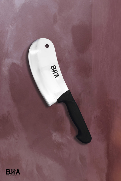 B-H-A BIÇAKÇI HACI AHMET Salata Soğan Bıçağı Sürmene Doğrama Parçalama Zırh Satır - Siyah