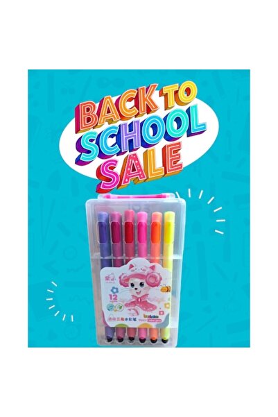 Vision XXI Set 12 carioca în cutie triunghiulară, vârf subțire normal, 12 cm,