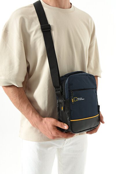 MEGA THE NORTHWEST Ανδρική τσάντα χιαστί από ύφασμα εξαιρετικά υψηλής υφής, α...