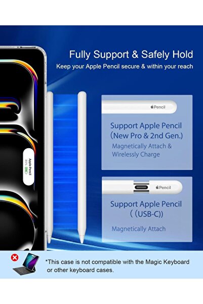 erorex Clear Case Cover For Apple Ipad Pro 11 M4 2024, 5Th Generation