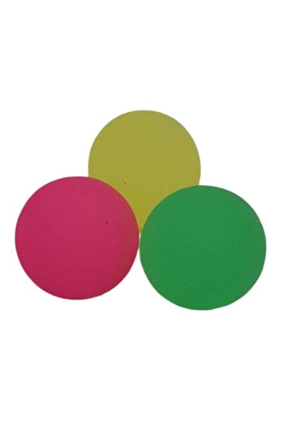 Vision XXI Set 3 mingi săritoare, silicon, 3 culori, neon, 6 cm,