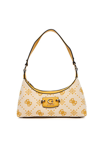 Guess Γυναικεία Τσάντα Χειρός Μπεζ, Κίτρινη HWCP9654170