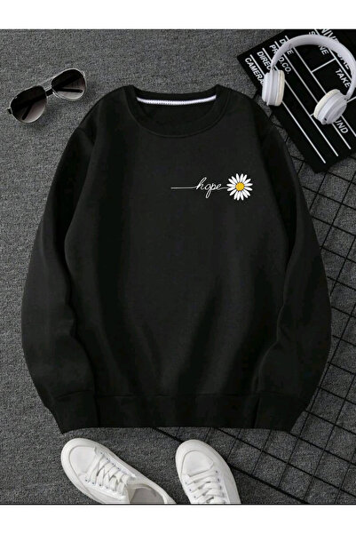 FAVORİST Hope Daisy Crew Neck Sweatshirt