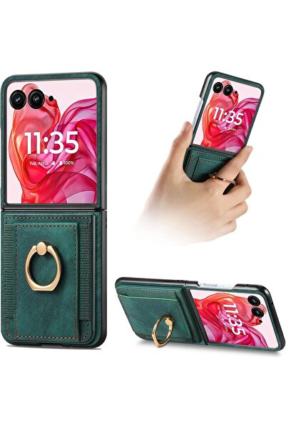 erorex جراب محفظة متوافق مع موتورولا موتو رازر 50 ألترا 2024، جراب حامل بطاقات رفيع للغاية، جلد...