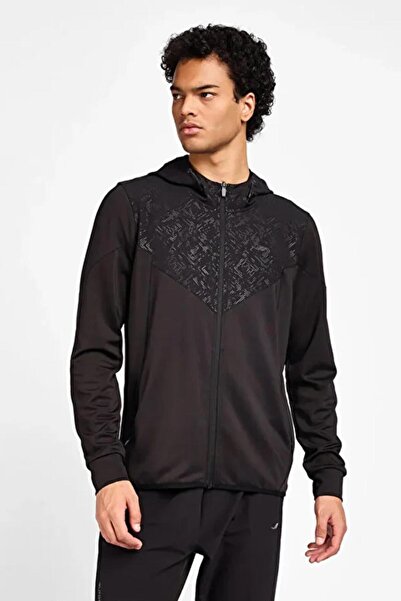 Lescon 25Btek001002 سترة رياضية للرجال بسحاب وغطاء للرأس