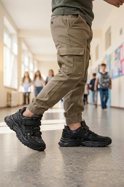 WALKWAY 2021 F Black-Smoke-Grey Children's Sports Shoes