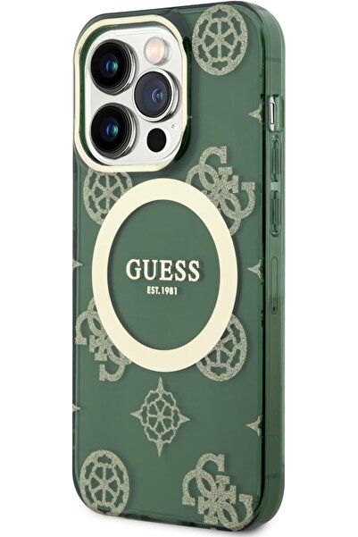 CG Mobile Guess IML MagSafe Protective Case for iPhone 15 Pro - Gold/Khaki (CG Mobile)