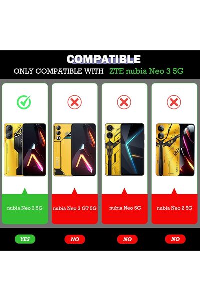 erorex For Zte Nubia Neo 3 5G Case, Camera Lens Protection Back Cover, Tpu+Pc Shockproof Bumper Mobile…