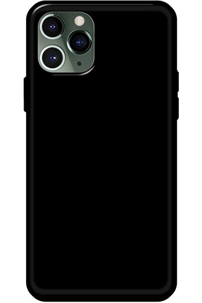 erorex غطاء حماية جوال بتصميم سادة بلون واحد 001 مع جوانب ناعمة باللون الأسود لهاتف أبل آيفون 11 برو، أسود