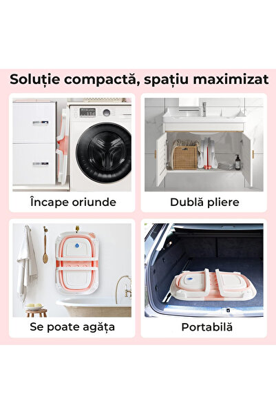 Pitikot Cadita de baie pentru bebelusi Pitikot®️, cu Termometru Incorporat, Display LCD, pernuta textila