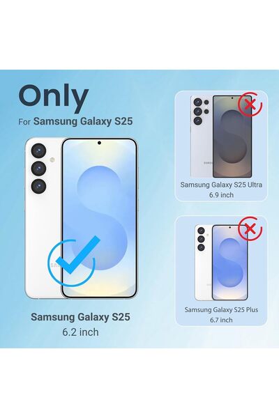 erorex For Samsung Galaxy S25 Case Clear, Wireless Charging Anti-Yellowing Military-Grade Protection…