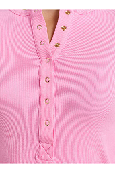 Dilvin 32024 Snap Fastener Modal Blend Top-Pink