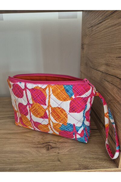 Handream Quilted Duck Fabric Tile Autumn Leaves (Makeup Bag/Handbag/Purse Organizer)