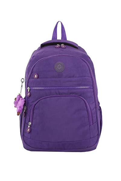 Dada Purple School Bag with Side Pockets and Multiple Compartments