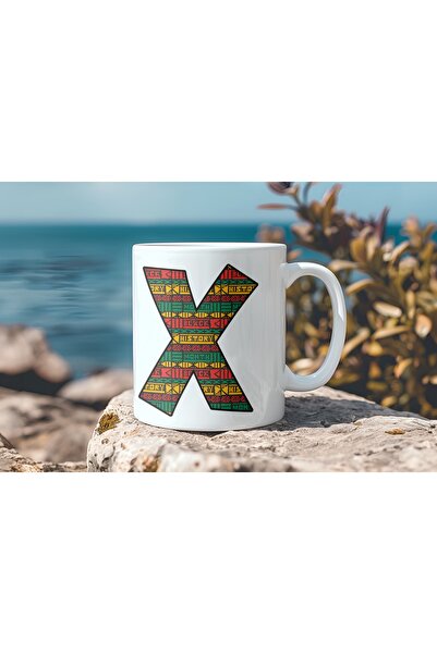 Beramussa كوب بنمط عرقي على شكل حرف X - كوب شاي وقهوة على الطراز الأفريقي - ه...