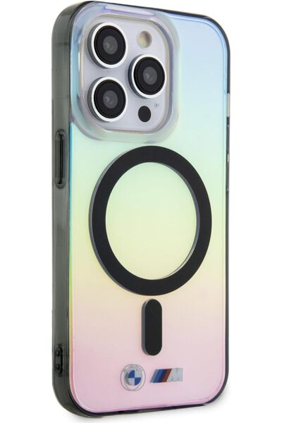 CG Mobile BMW M Logo MagSafe Case for iPhone 15 Pro - Iridescent Multi-Color