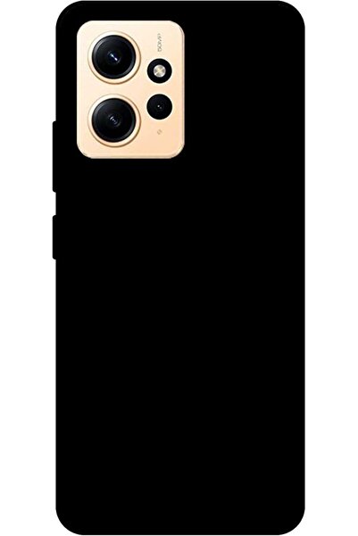 Generic Solid-color Protective Case with Soft Black Sides for Xiaomi Redmi Note 12 (4G) - Black - Polycarbon