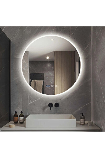 Smack Oglindă LED și tactilă, cu funcție de dezaburire și ceas, ramă acrilică...