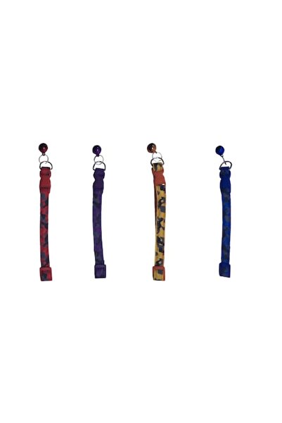 Vision XXI Set 4 zgărzi multicolore cu dinozauri și clopoțel, Vision XXI, reglabile 19-33cm