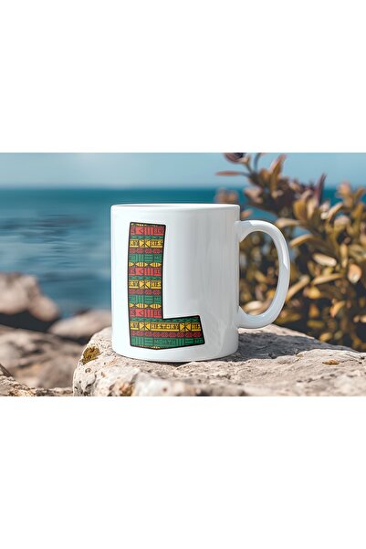 Beramussa كوب بنمط عرقي على شكل حرف L - كوب شاي وقهوة على الطراز الأفريقي - ه...