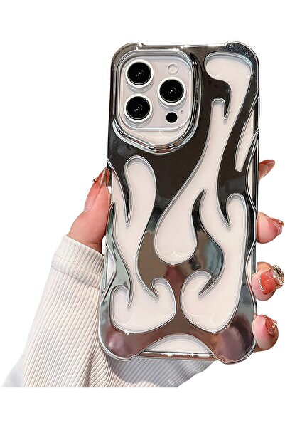 erorex جراب أنيق ممتص للصدمات لهاتف iPhone 16 Pro Max، ثلاثي الأبعاد فاخر مطلي بالكهرباء، مجوف حراري...