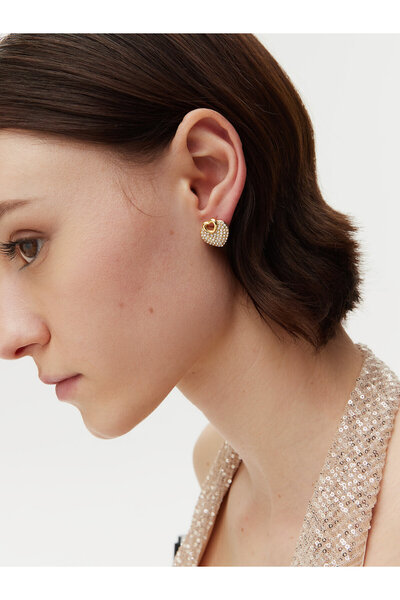 Guess Γυναικεία Χρυσά Σκουλαρίκια JUBE05213JW