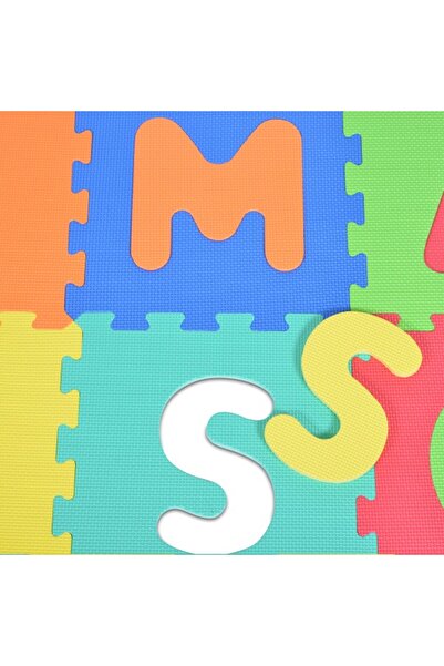 Moni Toys Covoraș puzzle alfabetic din spumă EVA – 26 piese, 32x32 cm, grosime 10 mm, multicolor